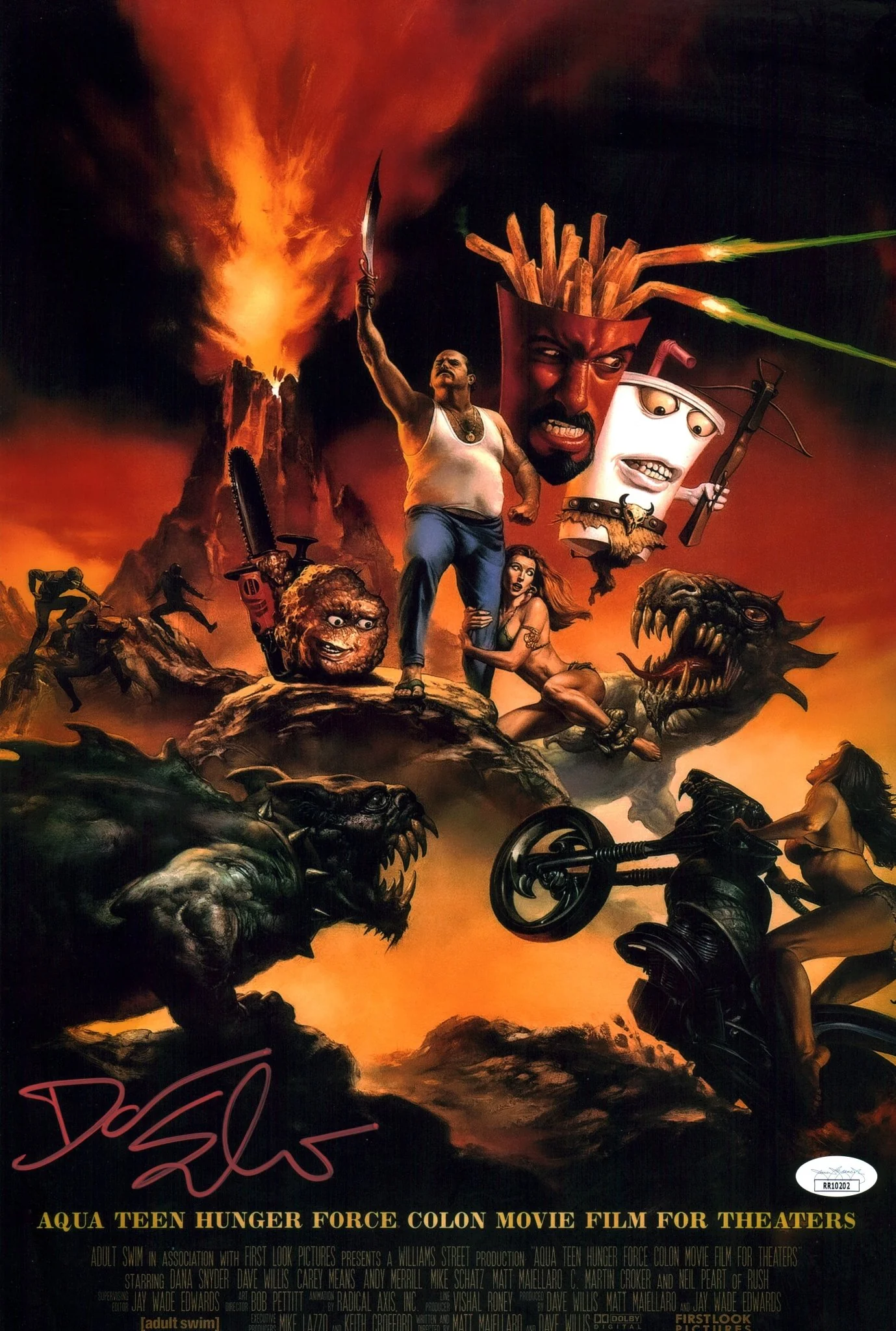 Dana Snyder Aqua Teen Hunger Force 11x17 Signed Photo Poster JSA Certified Autograph - Image 3
