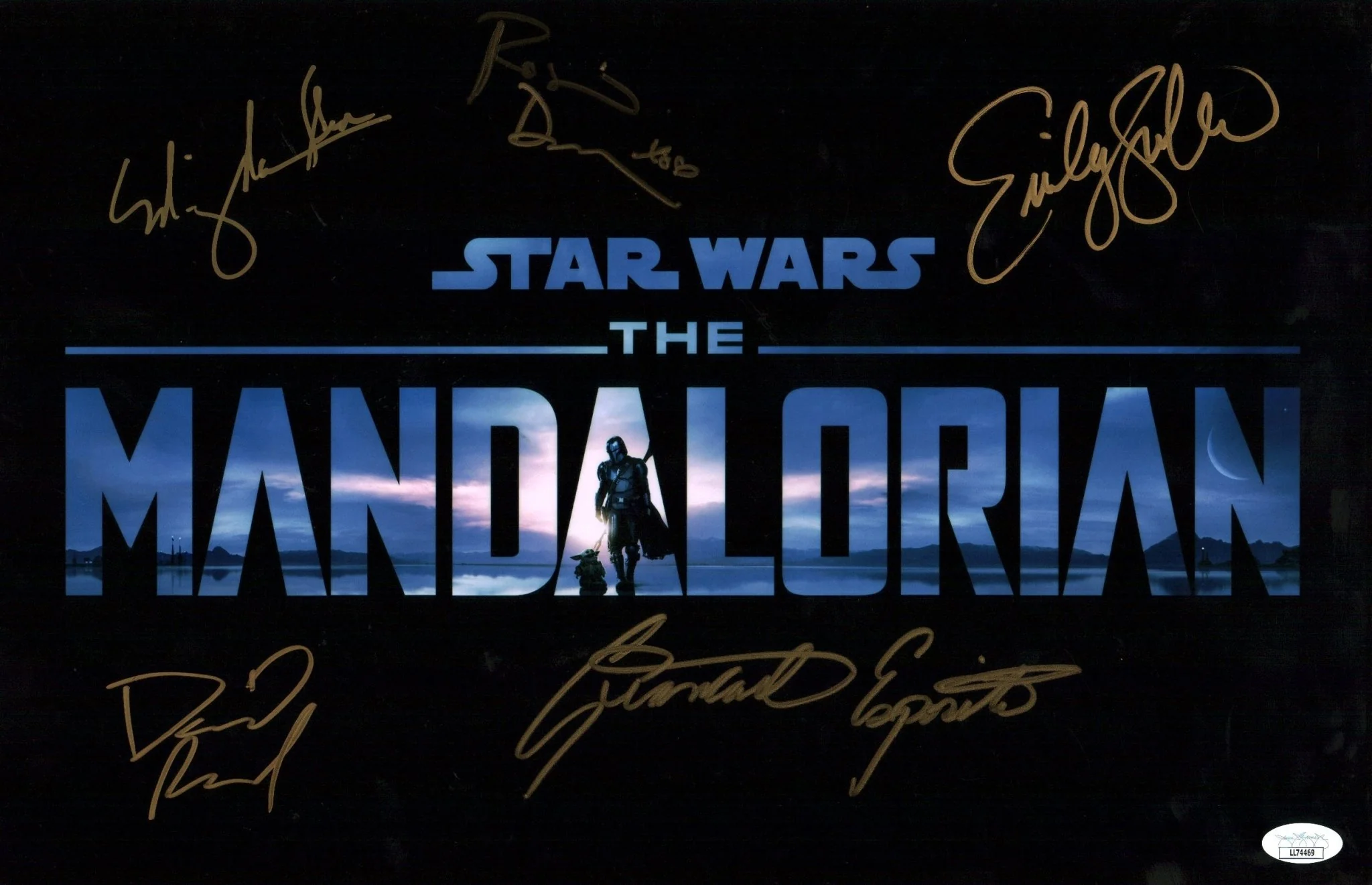 Star Wars The Mandalorian 11x17 Photo Poster Signed Autograph Acord Dawson Esposito Swallow Wen  JSA Certified Autograph - Image 13