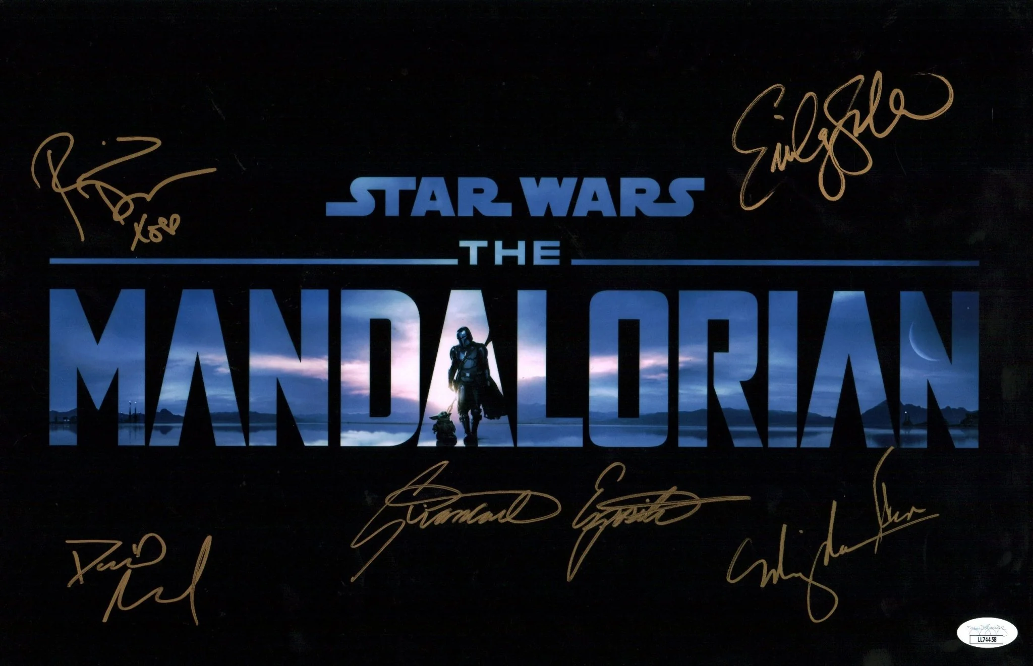 Star Wars The Mandalorian 11x17 Photo Poster Signed Autograph Acord Dawson Esposito Swallow Wen  JSA Certified Autograph - Image 16