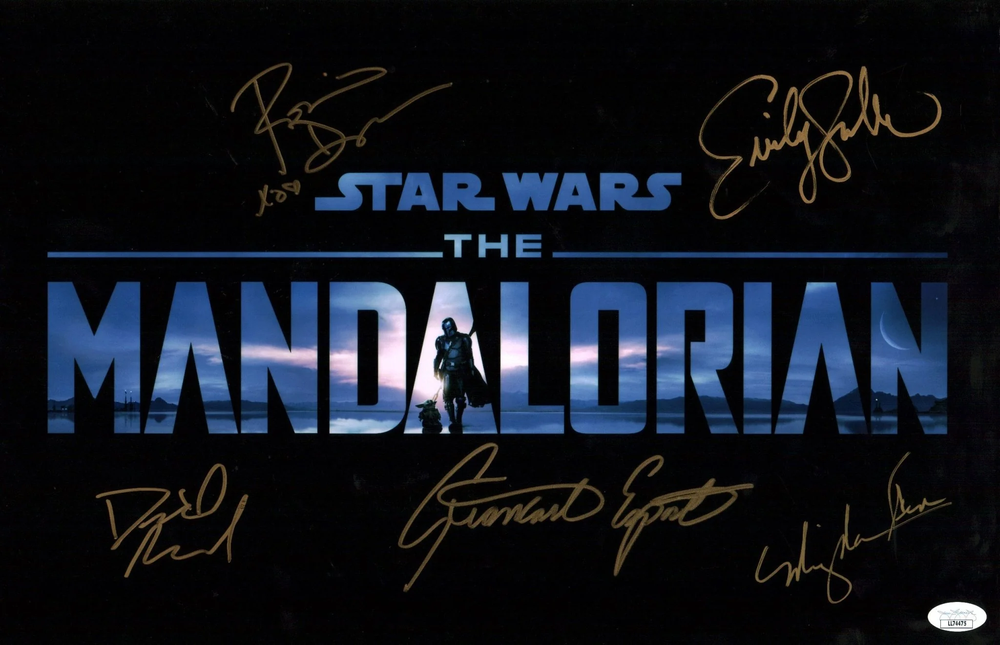 Star Wars The Mandalorian 11x17 Photo Poster Signed Autograph Acord Dawson Esposito Swallow Wen  JSA Certified Autograph - Image 4