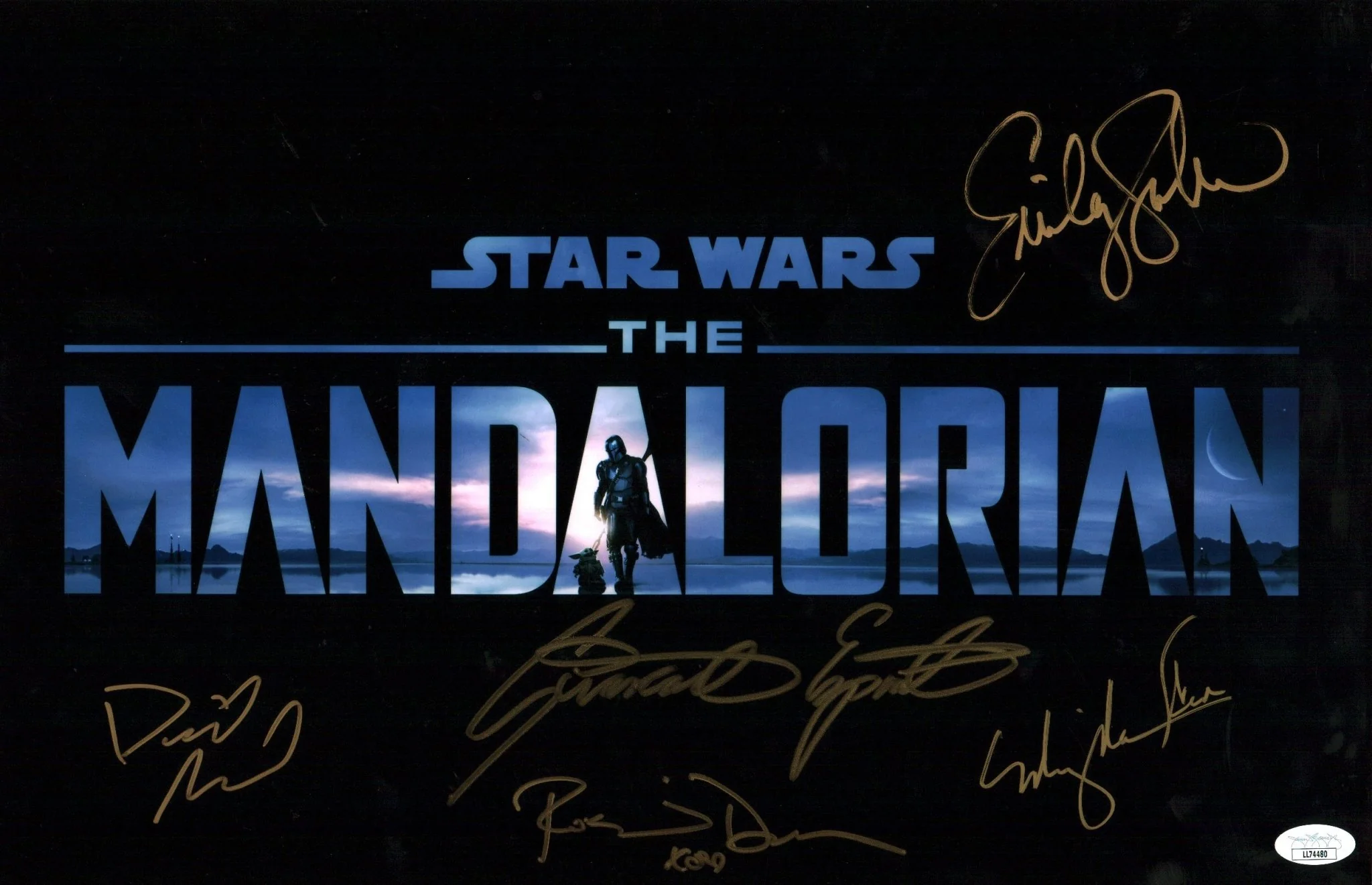 Star Wars The Mandalorian 11x17 Photo Poster Signed Autograph Acord Dawson Esposito Swallow Wen  JSA Certified Autograph - Image 7
